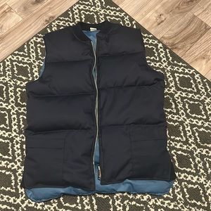 Vintage blue down filled vest